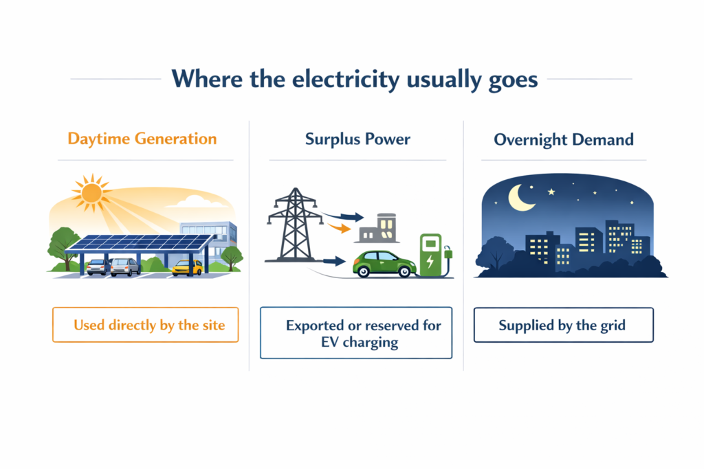 Where the electricity usually goes