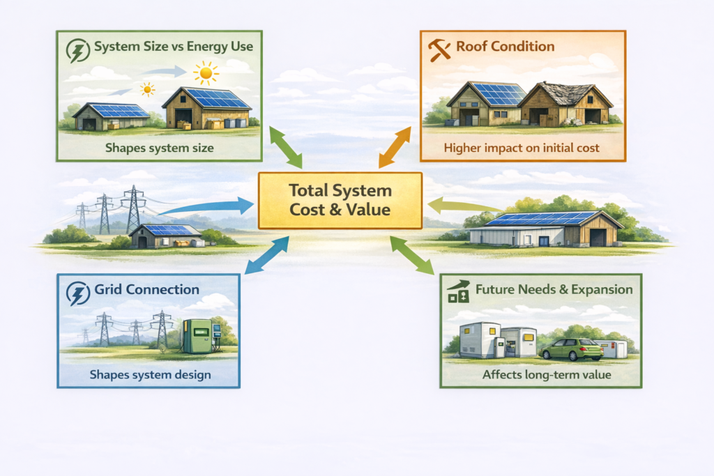 solar panels on agricultural buildings