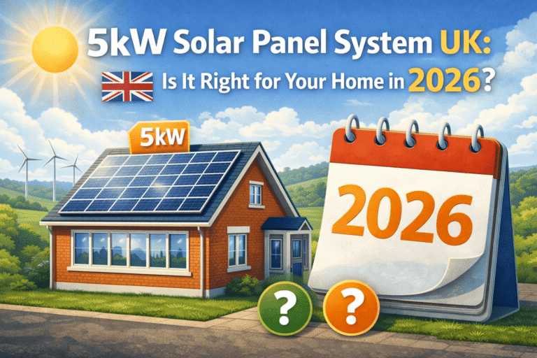 5kW solar panel system UK 2026 – cost, output and savings guide