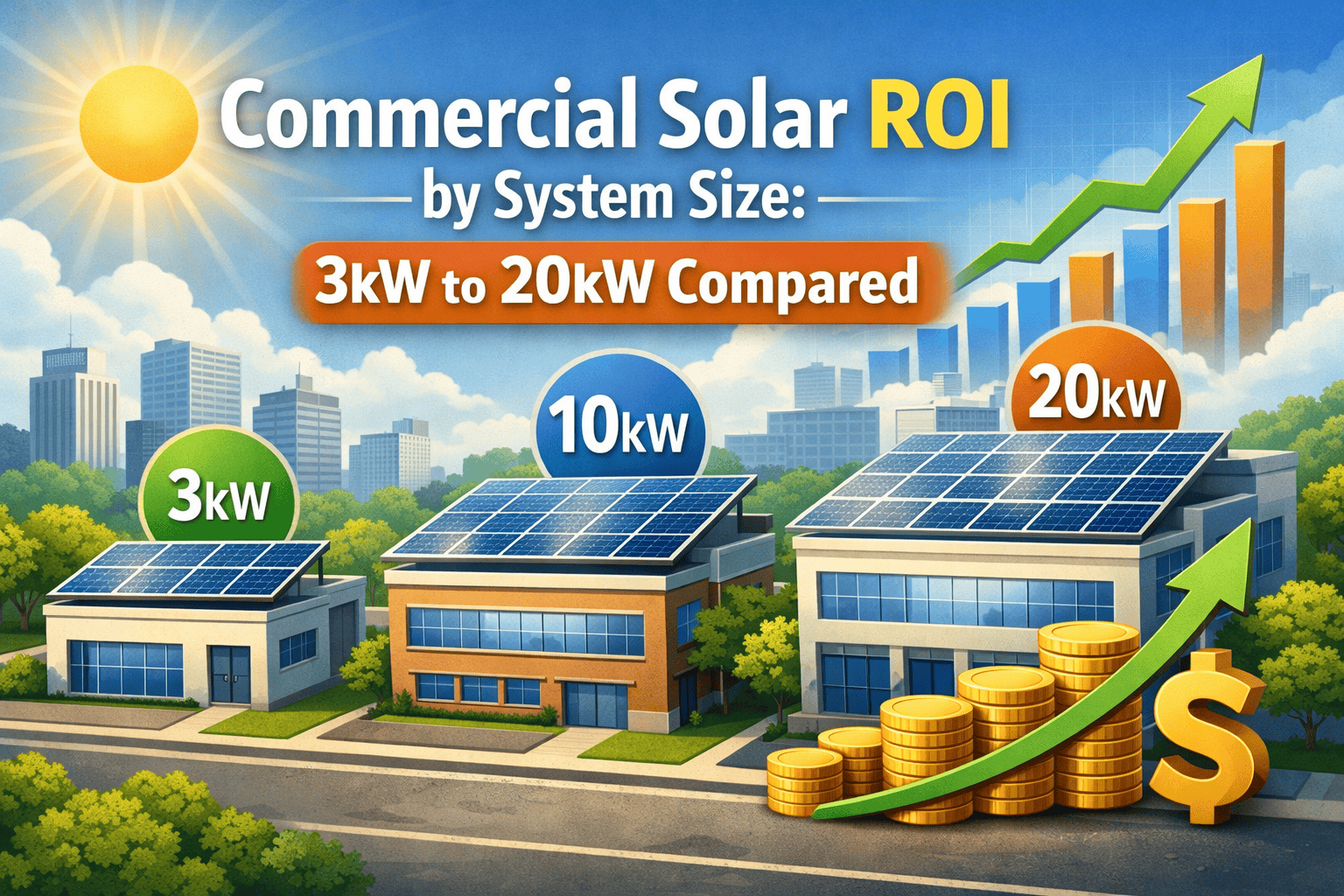 Solar panel system sizes and return on investment comparison UK