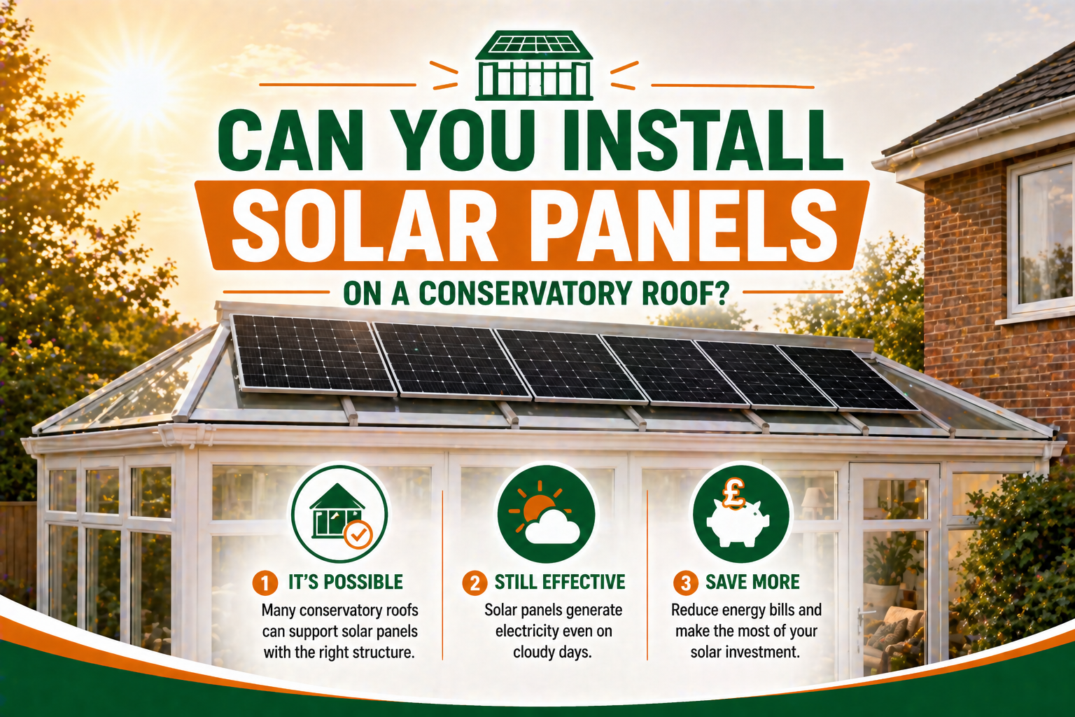 Can you put solar panels on a conservatory roof