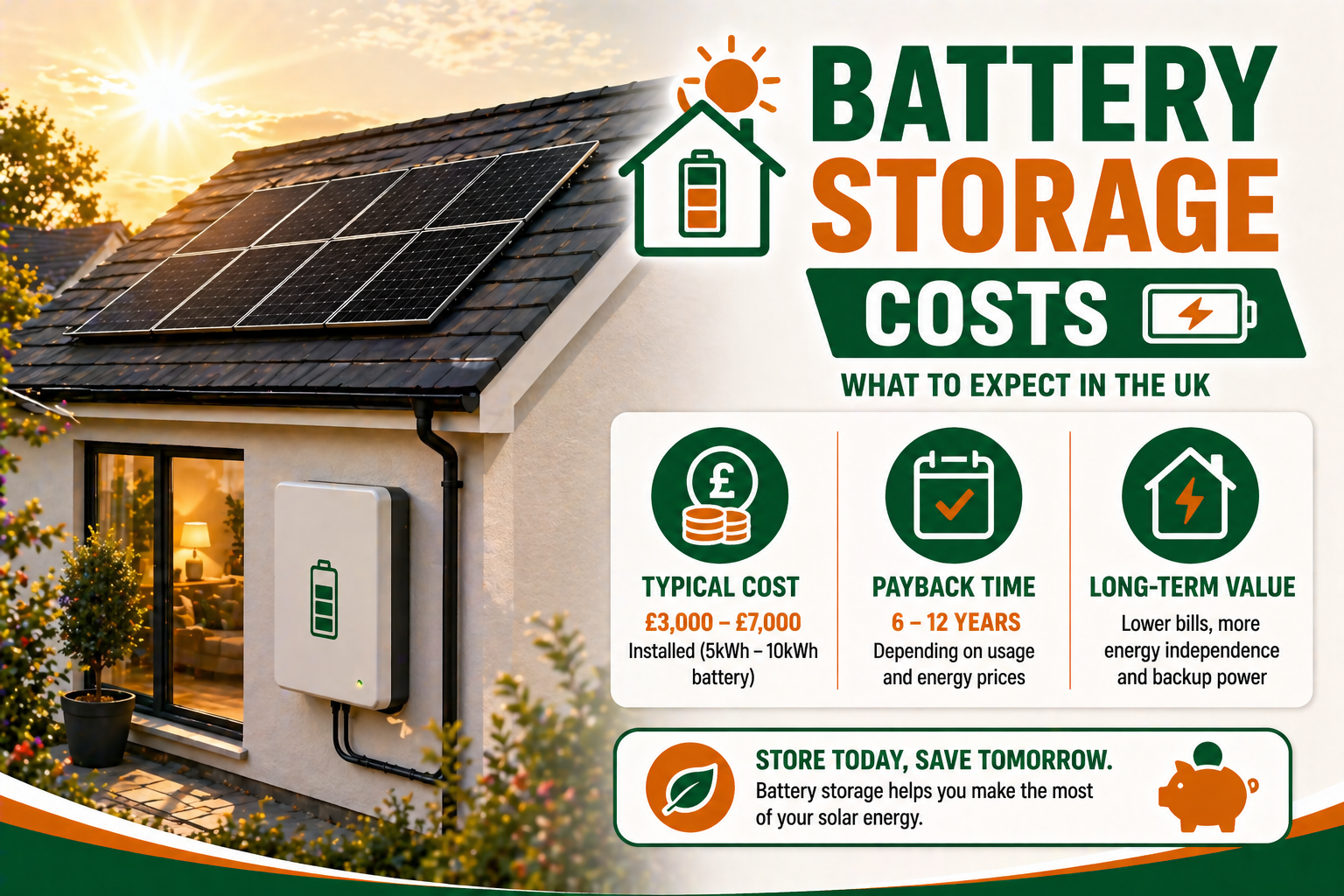How much does solar battery storage cost in the UK