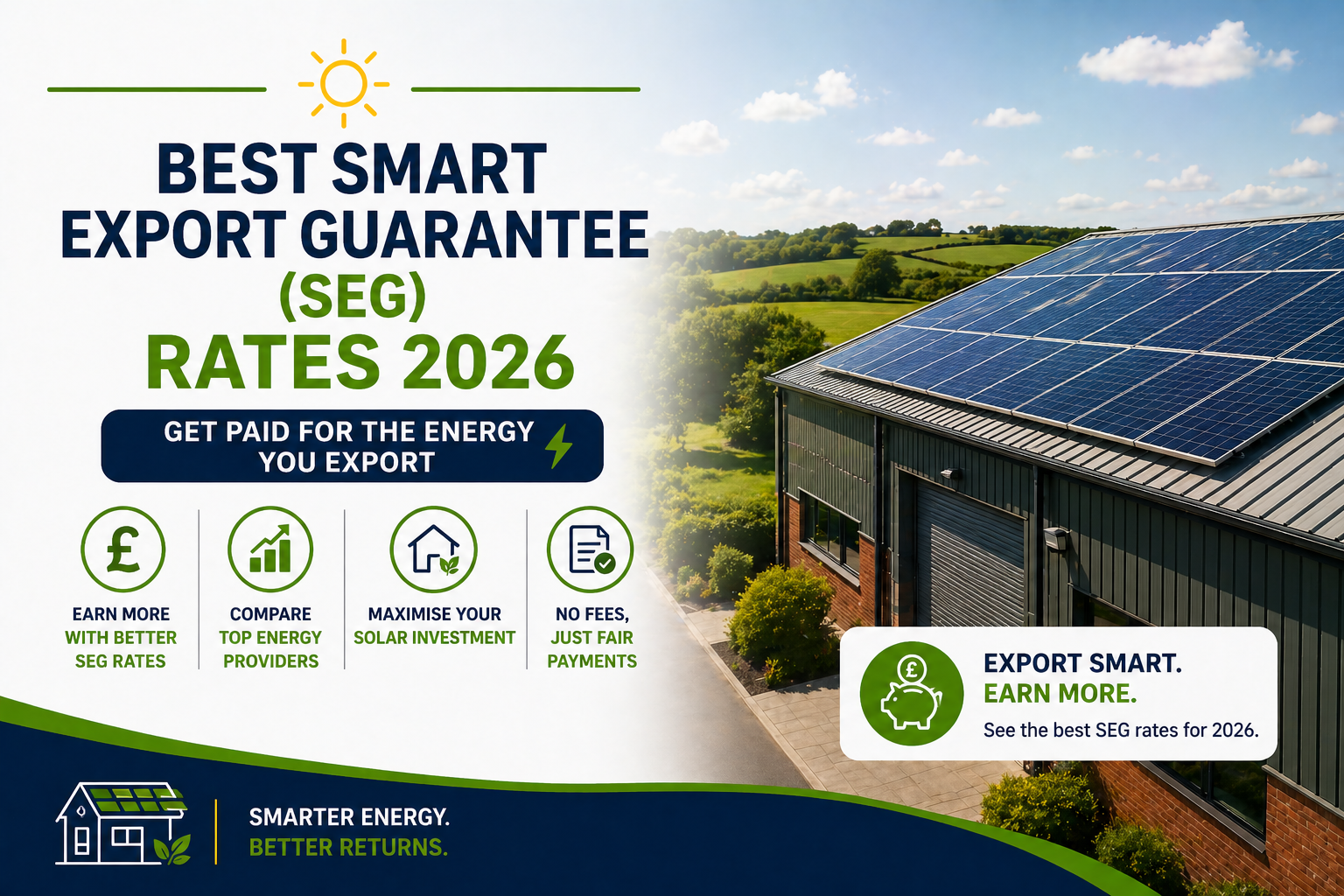 Smart export guarantee seg UK solar export payments 2026