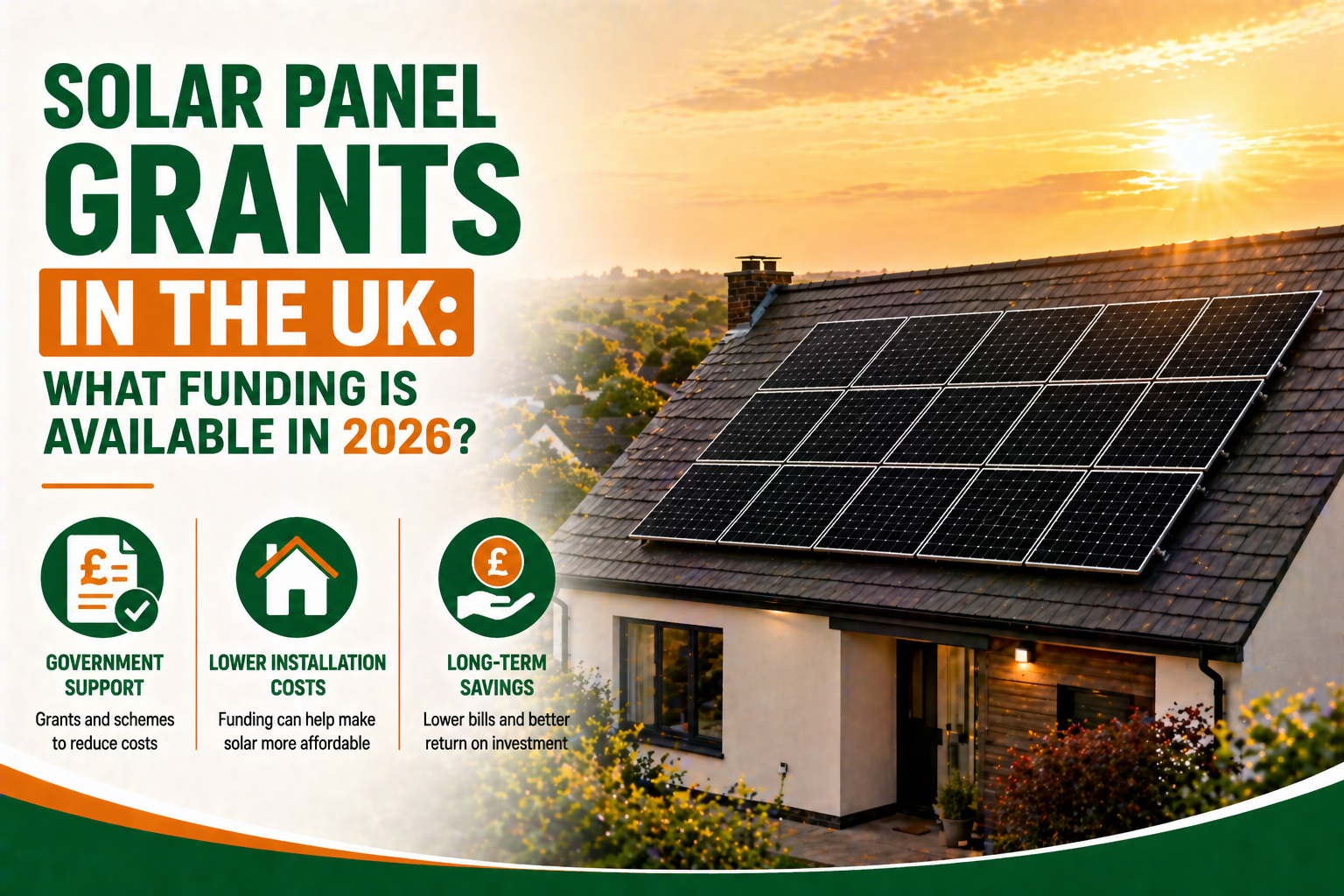 Solar panel grants UK what funding 2026
