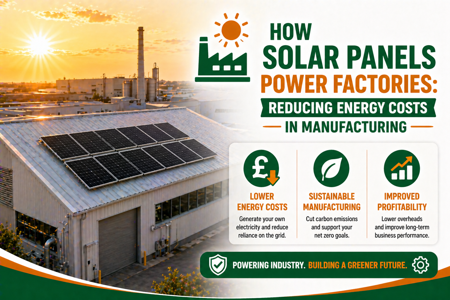 Solar panels for factories how manufacturing sites cut energy costs