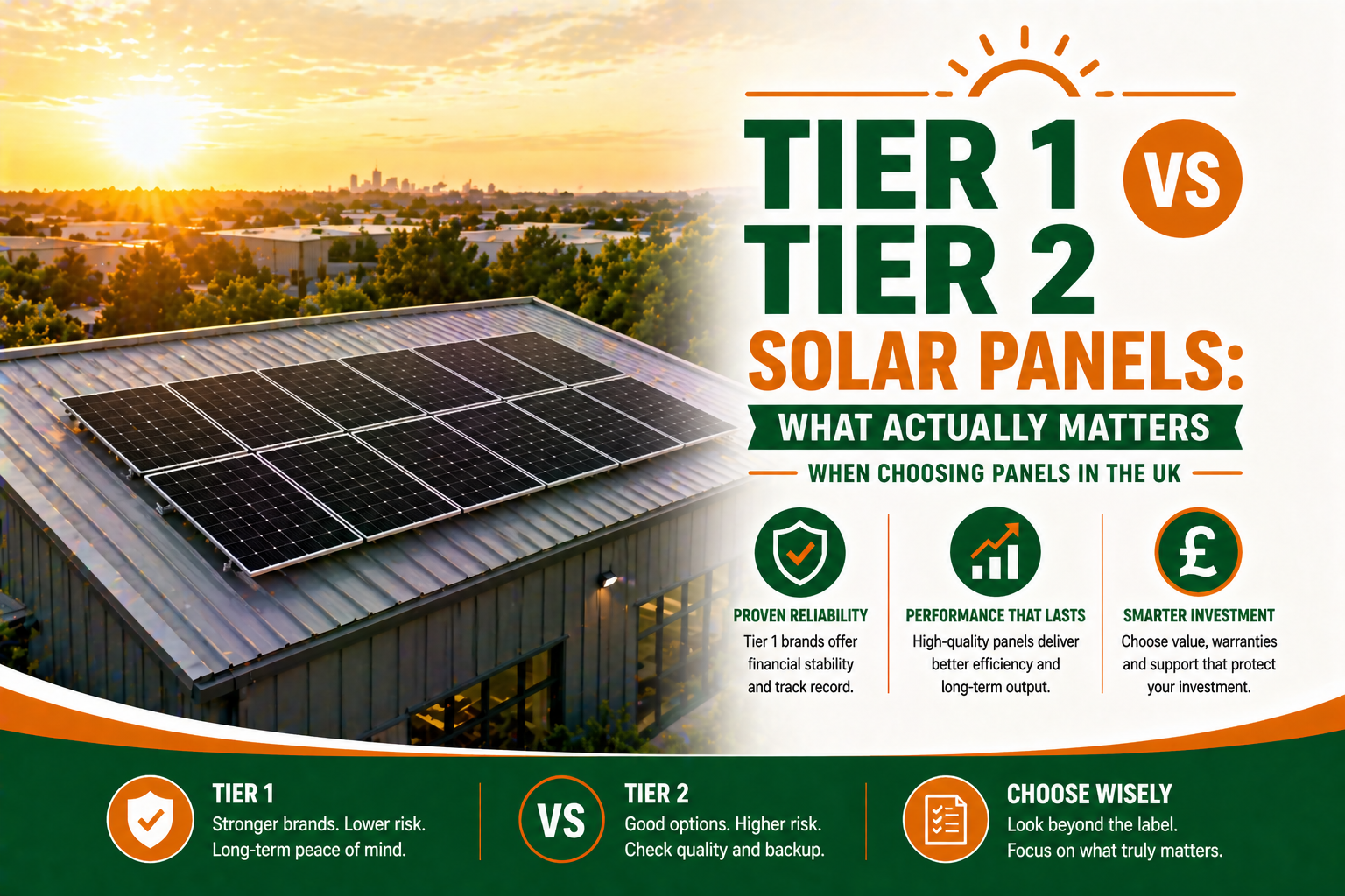 Tier 1 vs tier 2 solar panels UK