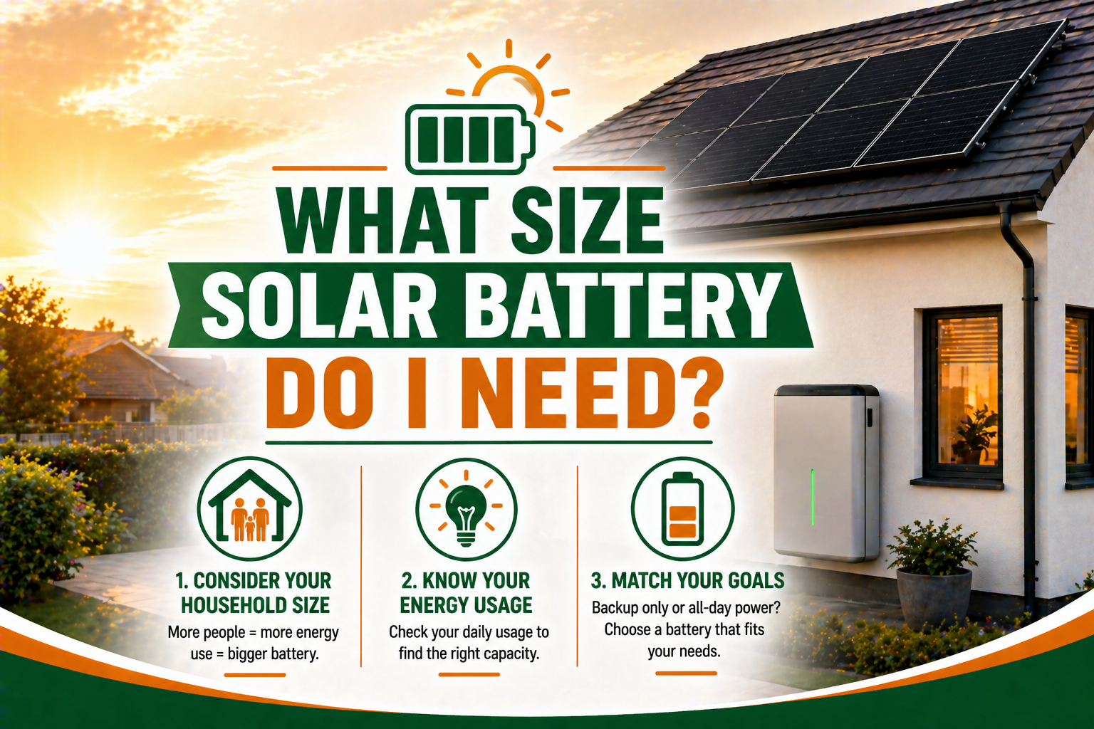 What size solar battery do you need in the UK