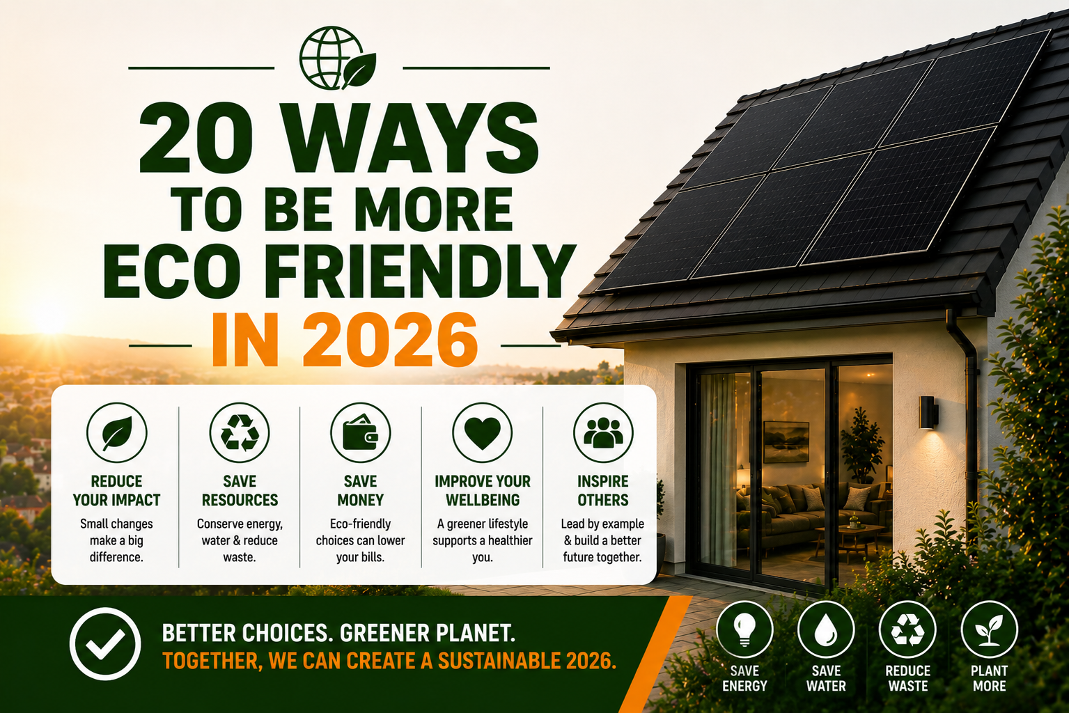 20 Ways to Be More Eco Friendly in 2026