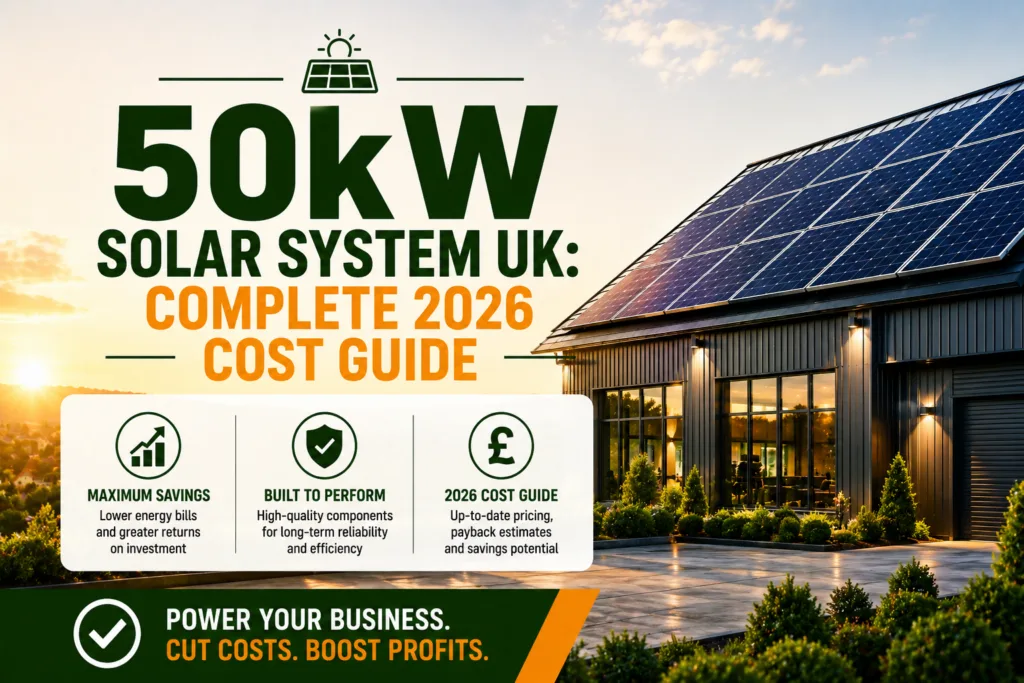50kW Solar System UK guide: Complete 2026 Cost Guide
