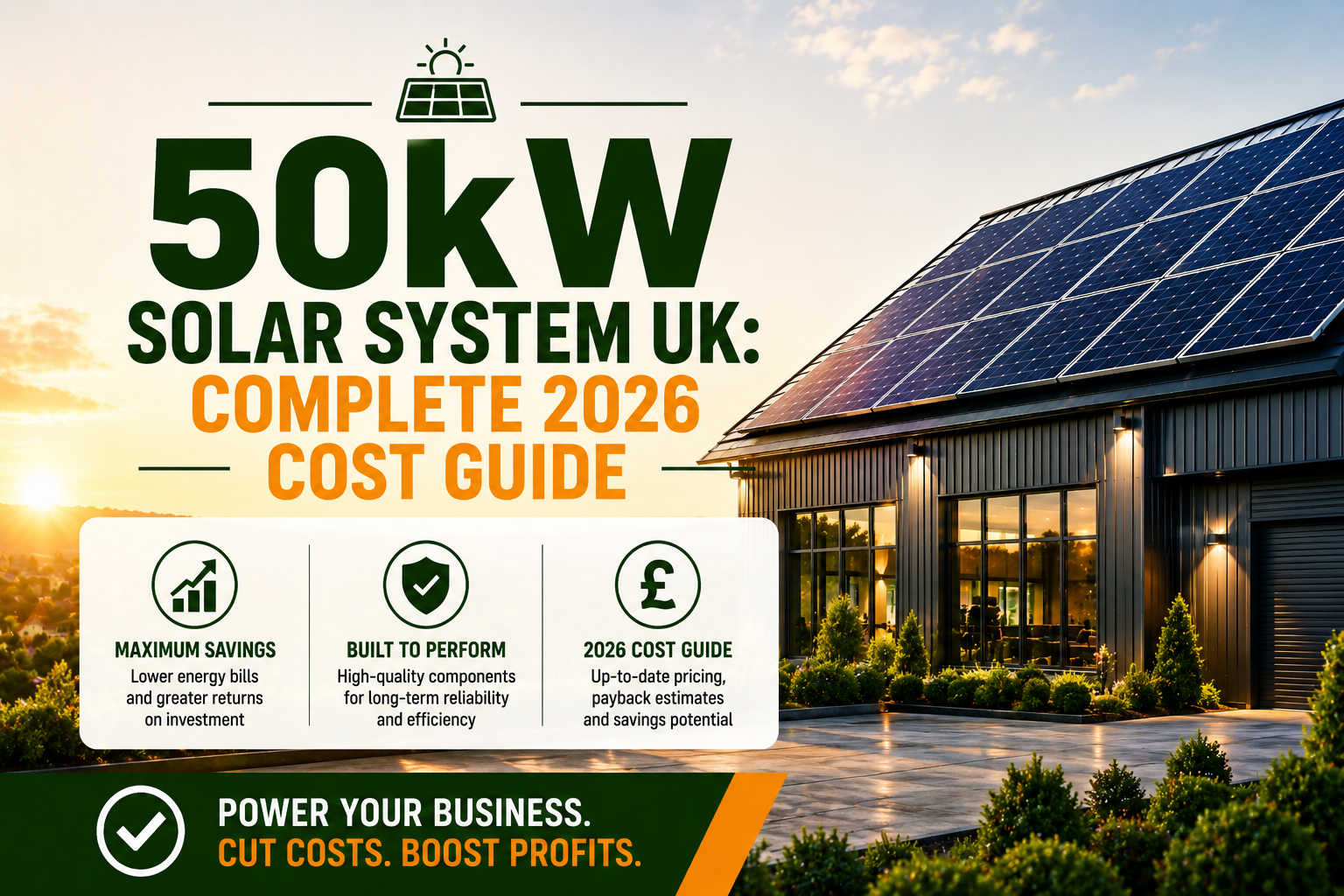 50kW Solar System UK guide: Complete 2026 Cost Guide