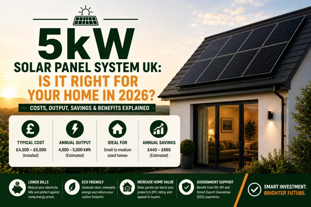 5kW Solar Panel System UK: Is It Right for Your Home in 2026?