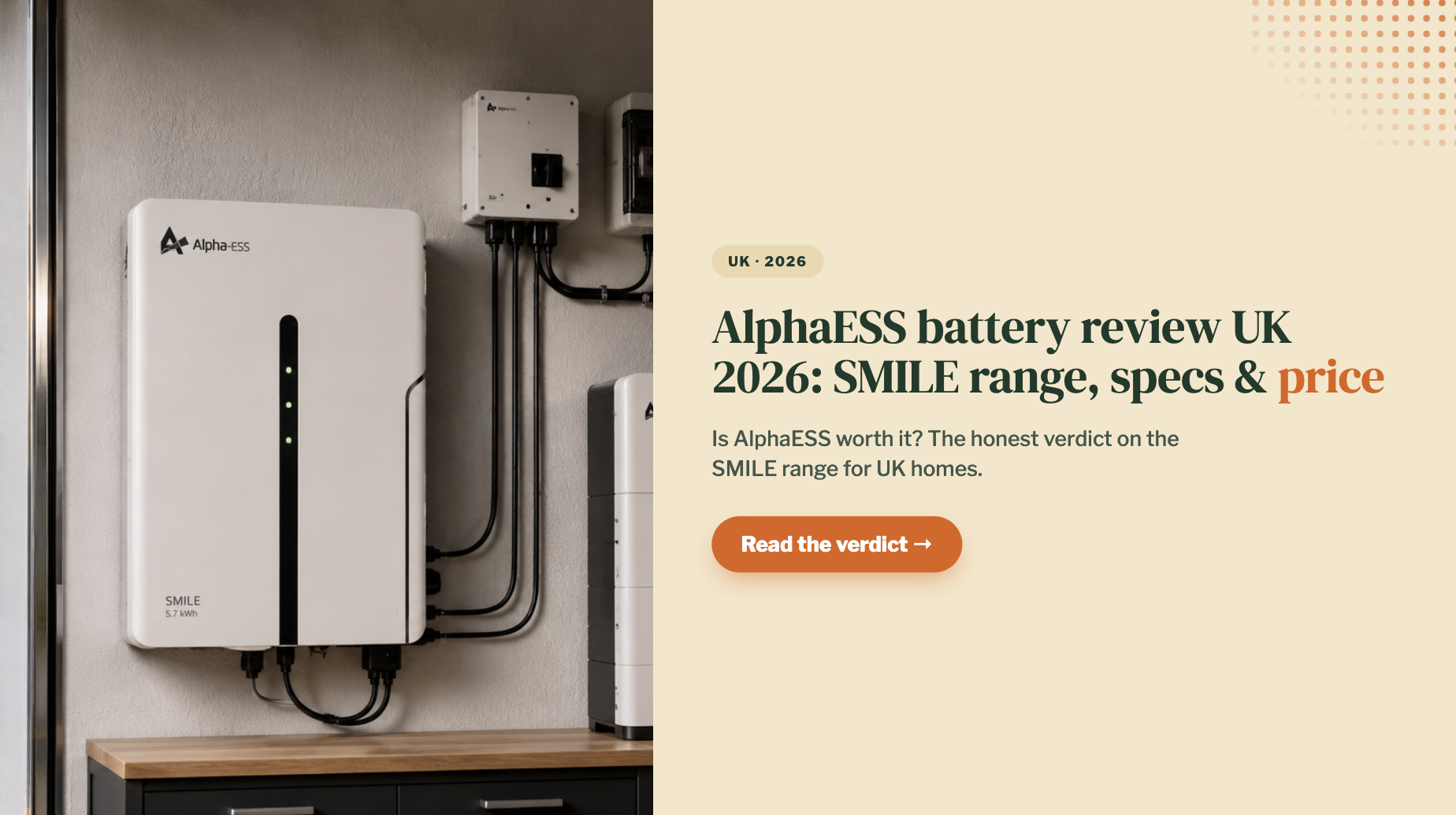 AlphaESS Battery Review UK 2026: SMILE Range, Specs & Price