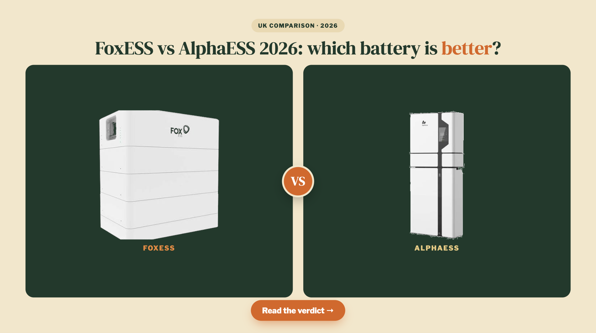 FoxESS vs AlphaESS 2026: Which Battery Is Better? (UK Comparison)