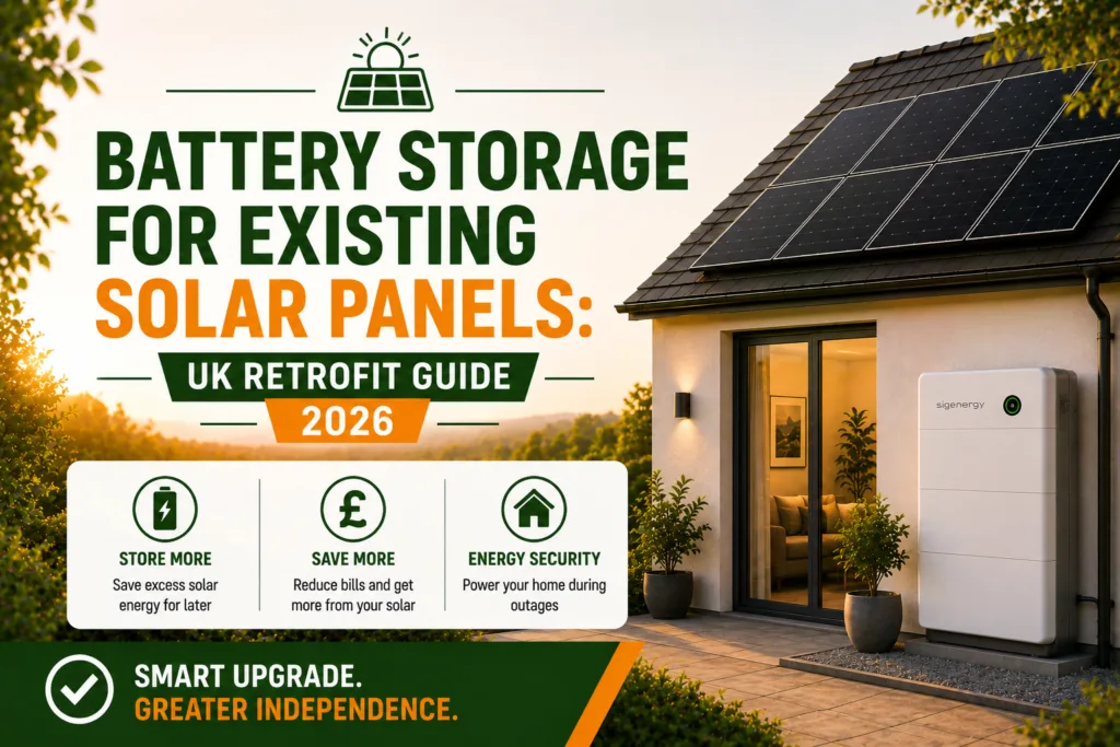 Battery Storage for Existing Solar Panels: UK Retrofit Guide 2026