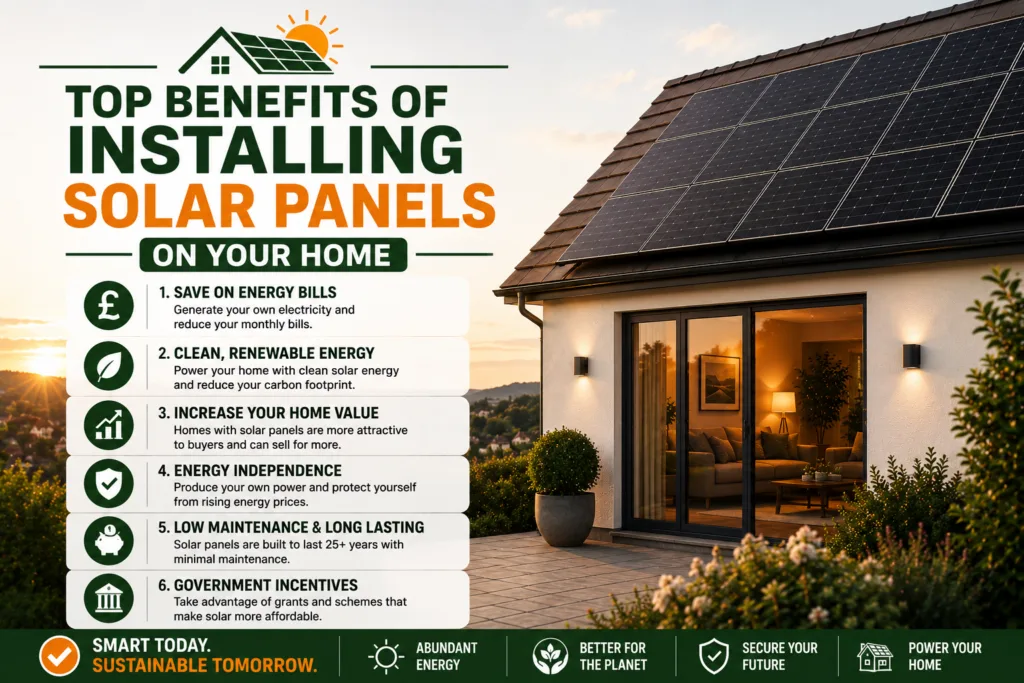 Top benefits of installing solar panels on your home