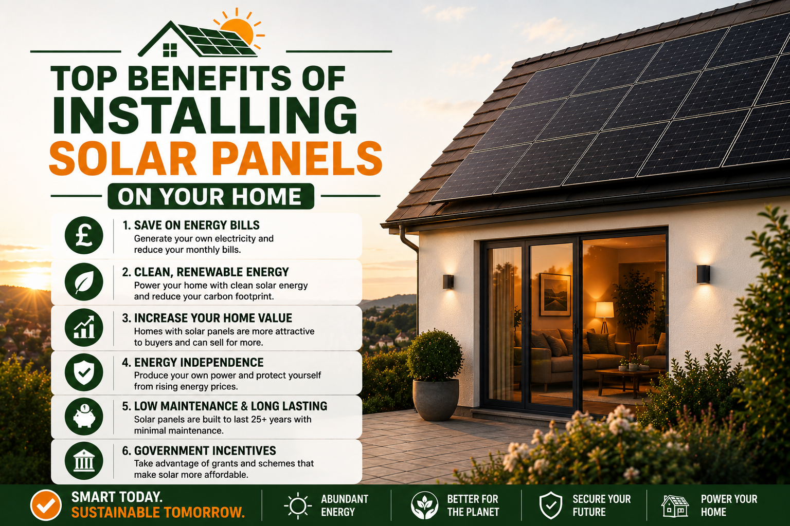 Top benefits of installing solar panels on your home