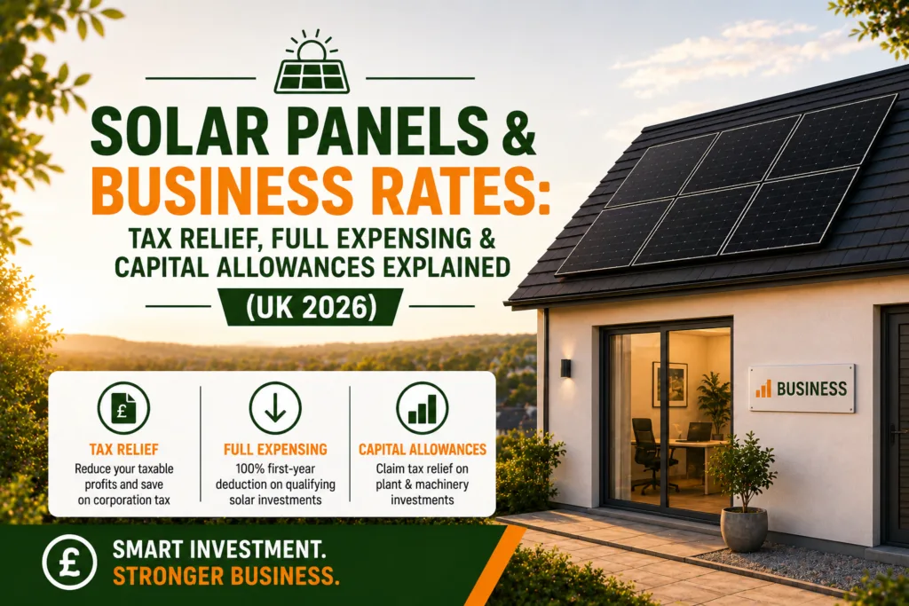 Solar Panels & Business Rates: Tax Relief, Full Expensing & Capital Allowances Explained (UK 2026)