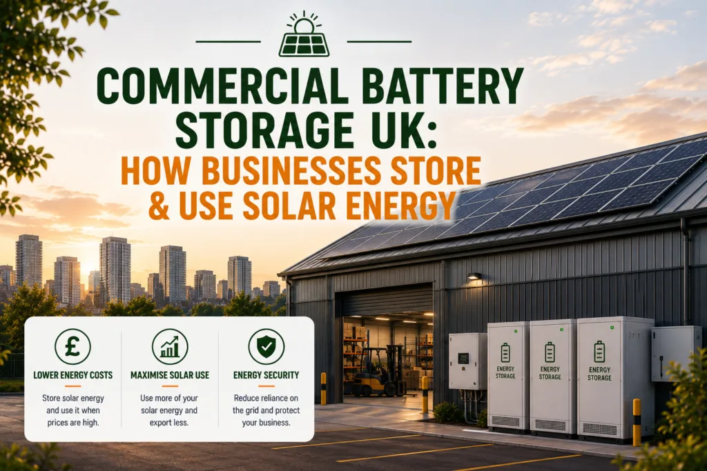 Commercial Battery Storage UK: How Businesses Store & Use Solar Energy