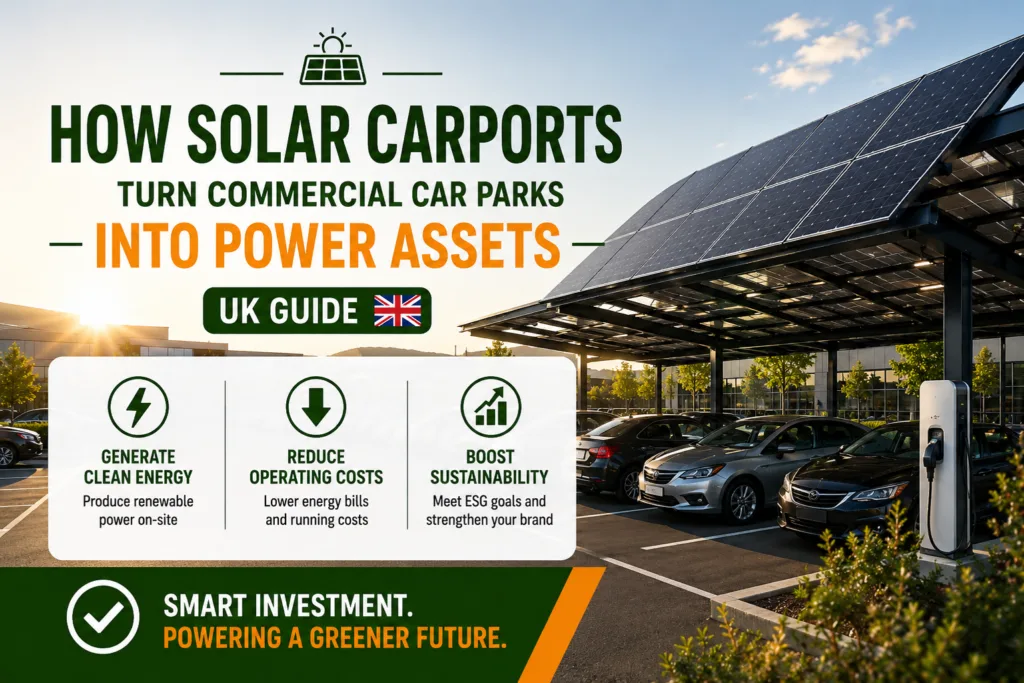 How Solar Carports Turn Commercial Car Parks into Power Assets | UK Guide