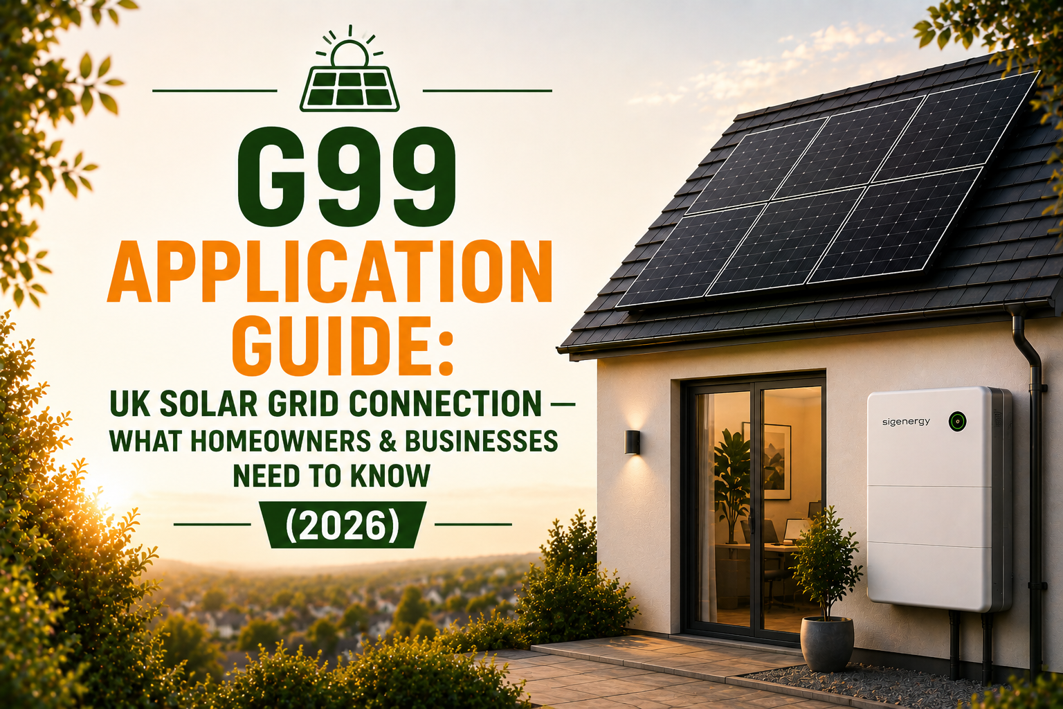 G99 Application Guide: UK Solar Grid Connection — What Homeowners & Businesses Need to Know (2026)