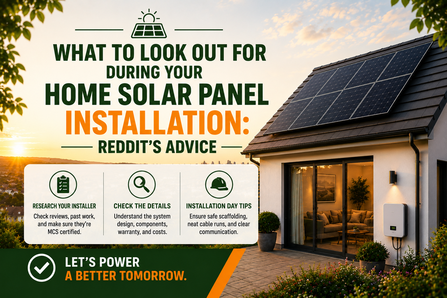 What to Look Out for During Your Home Solar Panel Installation: Reddit’s Advice