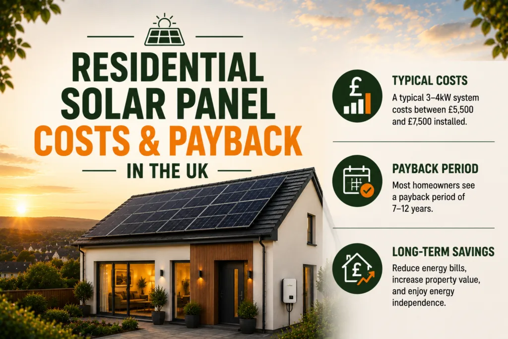 Residential Solar Panel Costs & Payback in the UK
