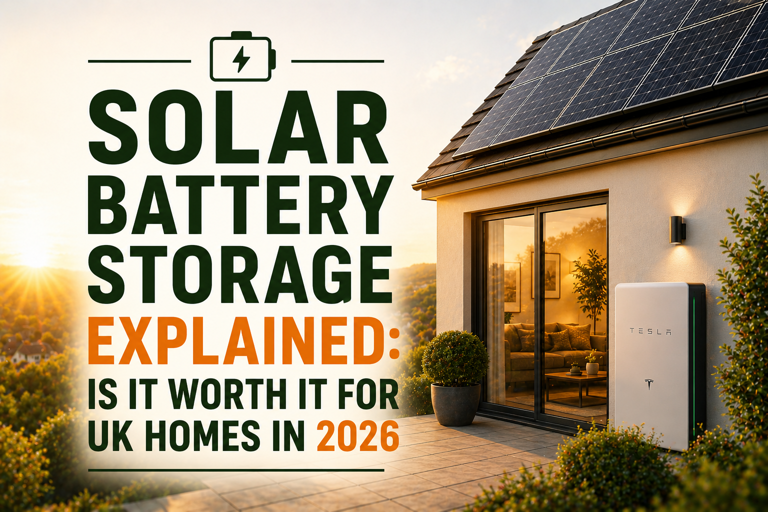 Solar Battery Storage Explained: Is It Worth It for UK Homes in 2026