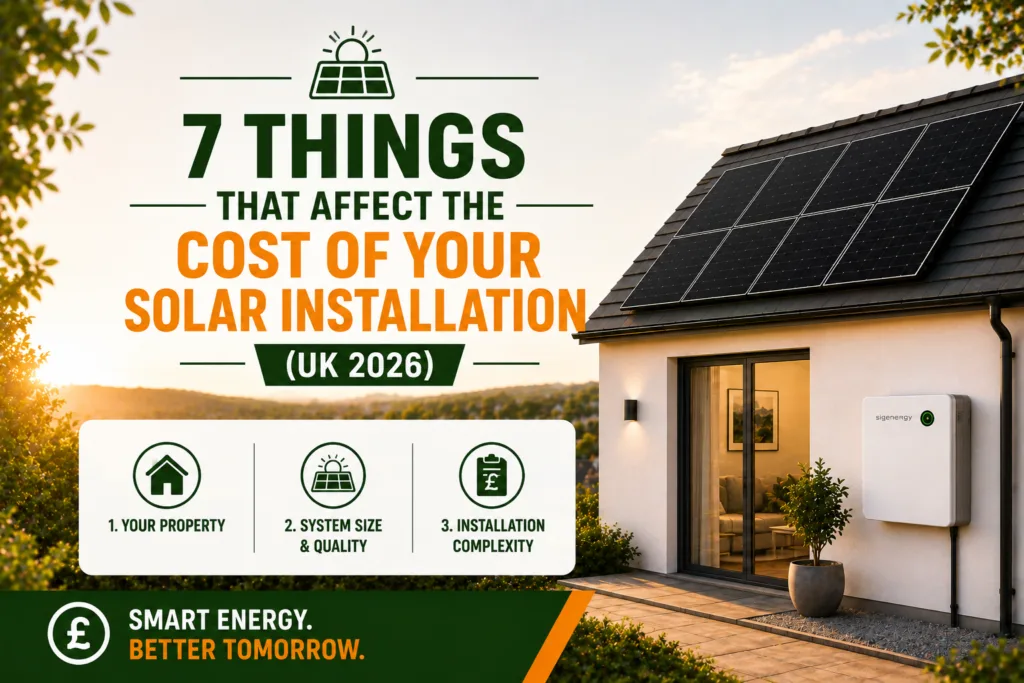 7 Things That Affect the Cost of Your Solar Installation (UK 2026)