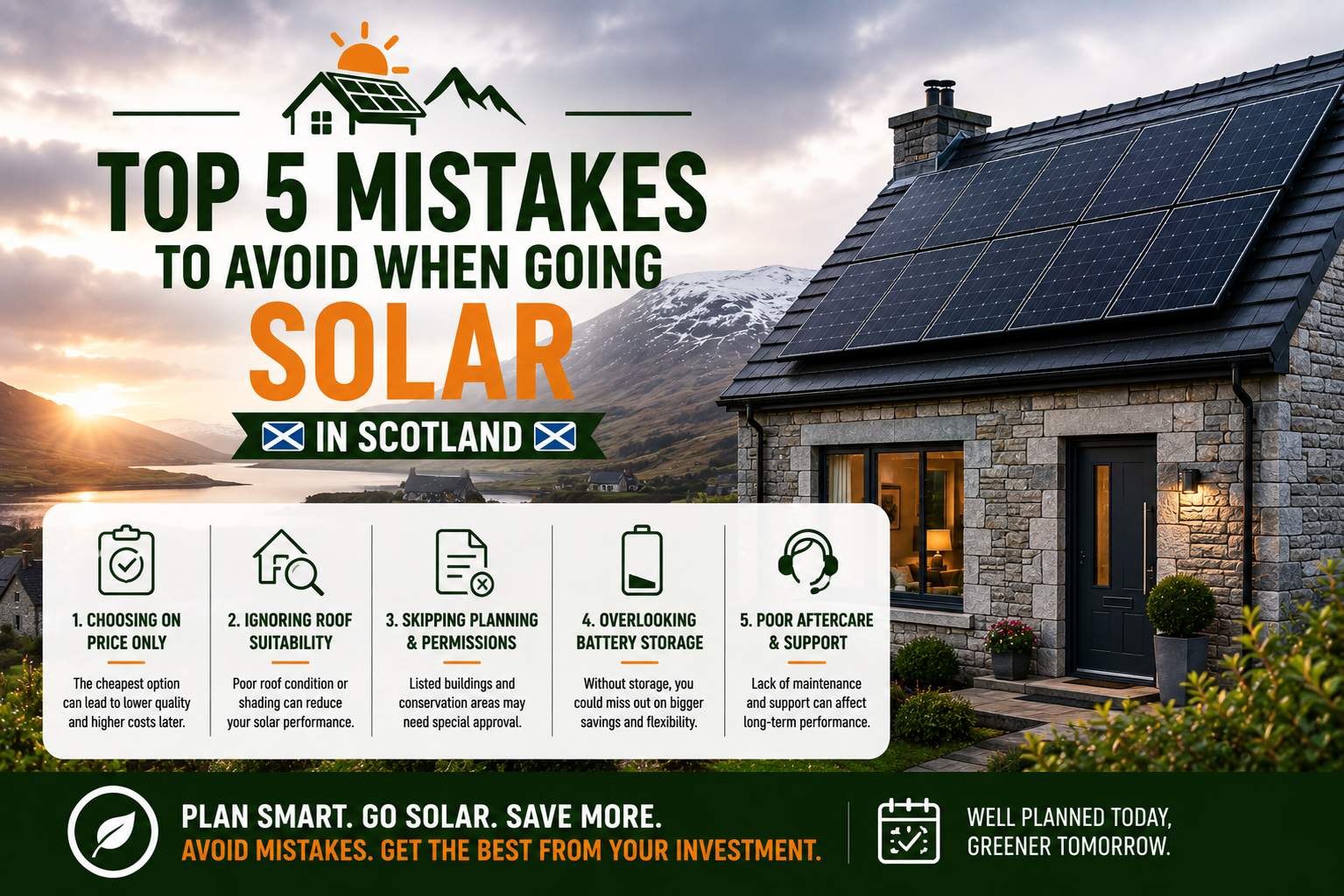 Top 5 Mistakes to Avoid When Going Solar in Scotland