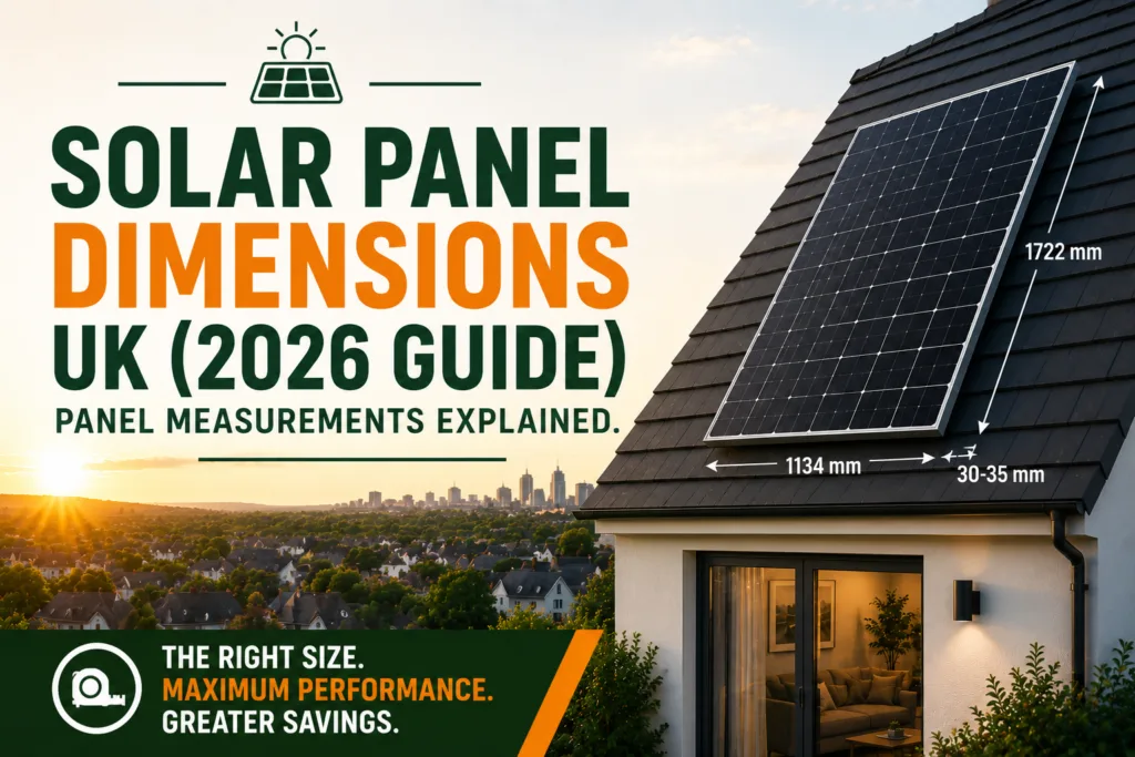 Solar panel dimensions UK (2026 guide) panel measurements explained.