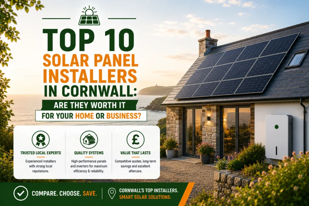 Top 10 Solar Panel Installers in Cornwall: Are They Worth It for Your Home or Business?