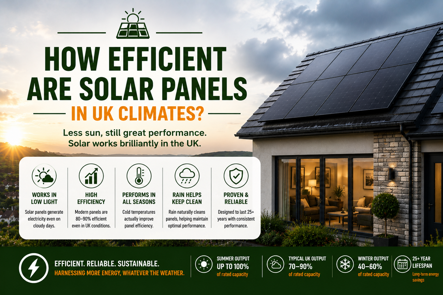 How Efficient Are Solar Panels in UK Climates?