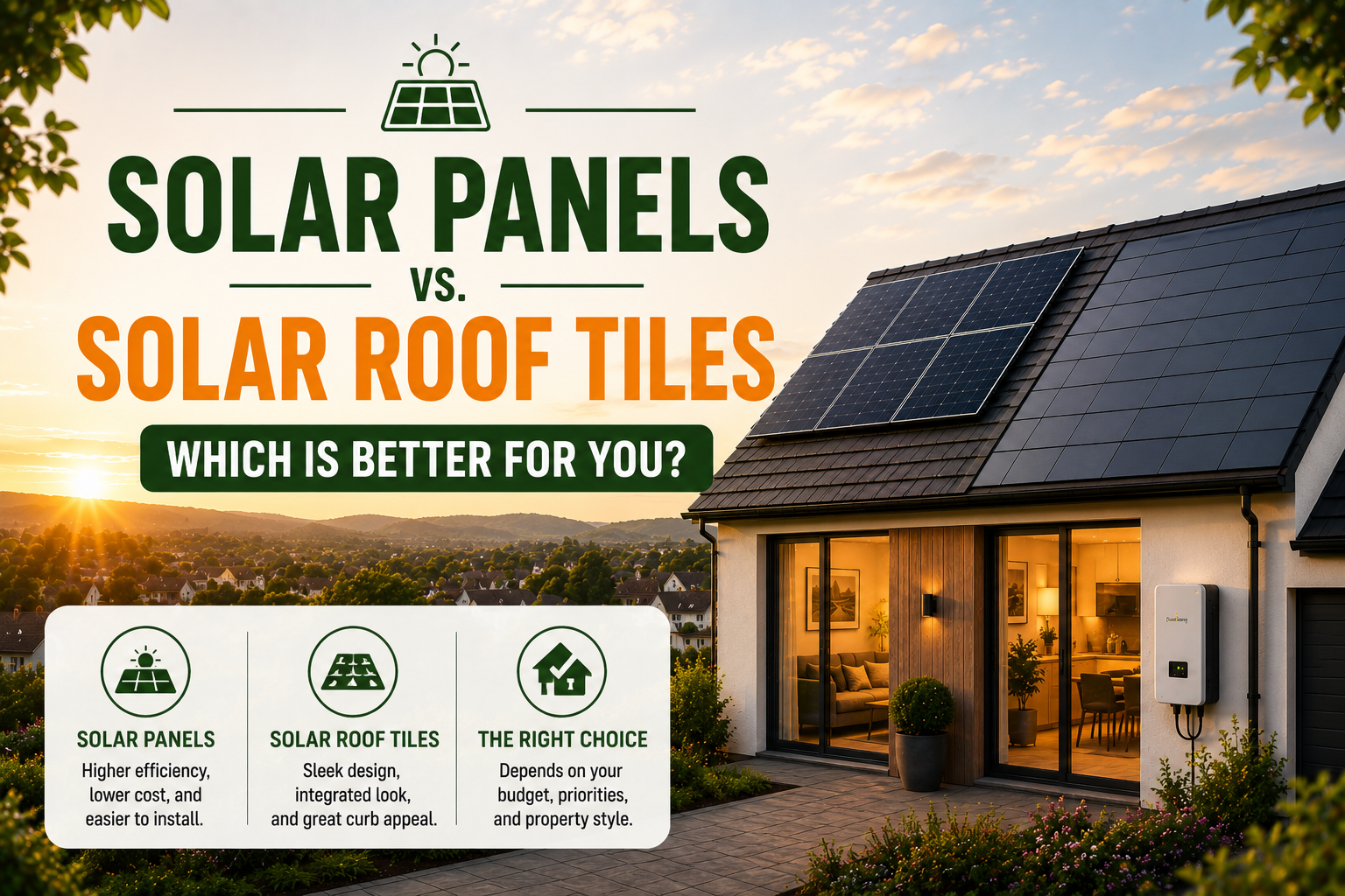 Solar Panels vs. Solar Roof Tiles — Which Is Better for You?
