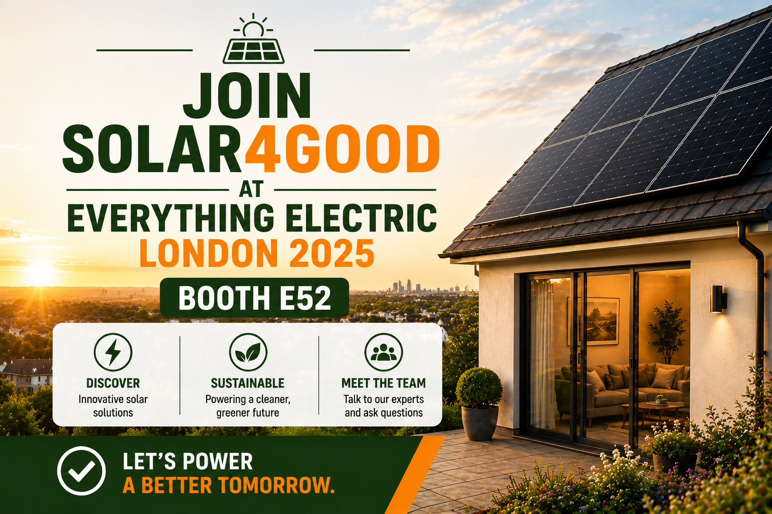 Join Solar4Good at Everything Electric London 2025 – Booth E52