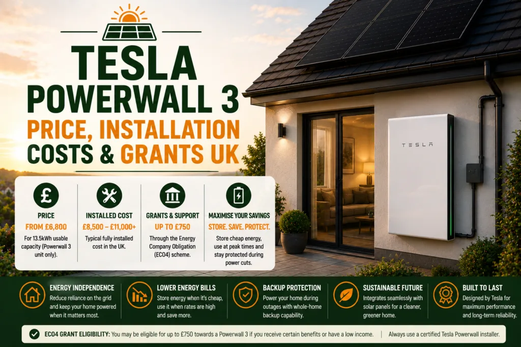 Tesla Powerwall 3 Price, Installation Costs & Grants UK