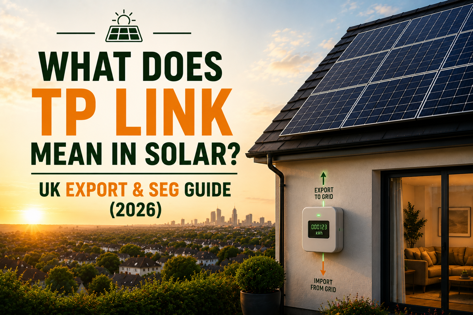 What Does TP Link Mean in Solar? UK Export & SEG Guide (2026)