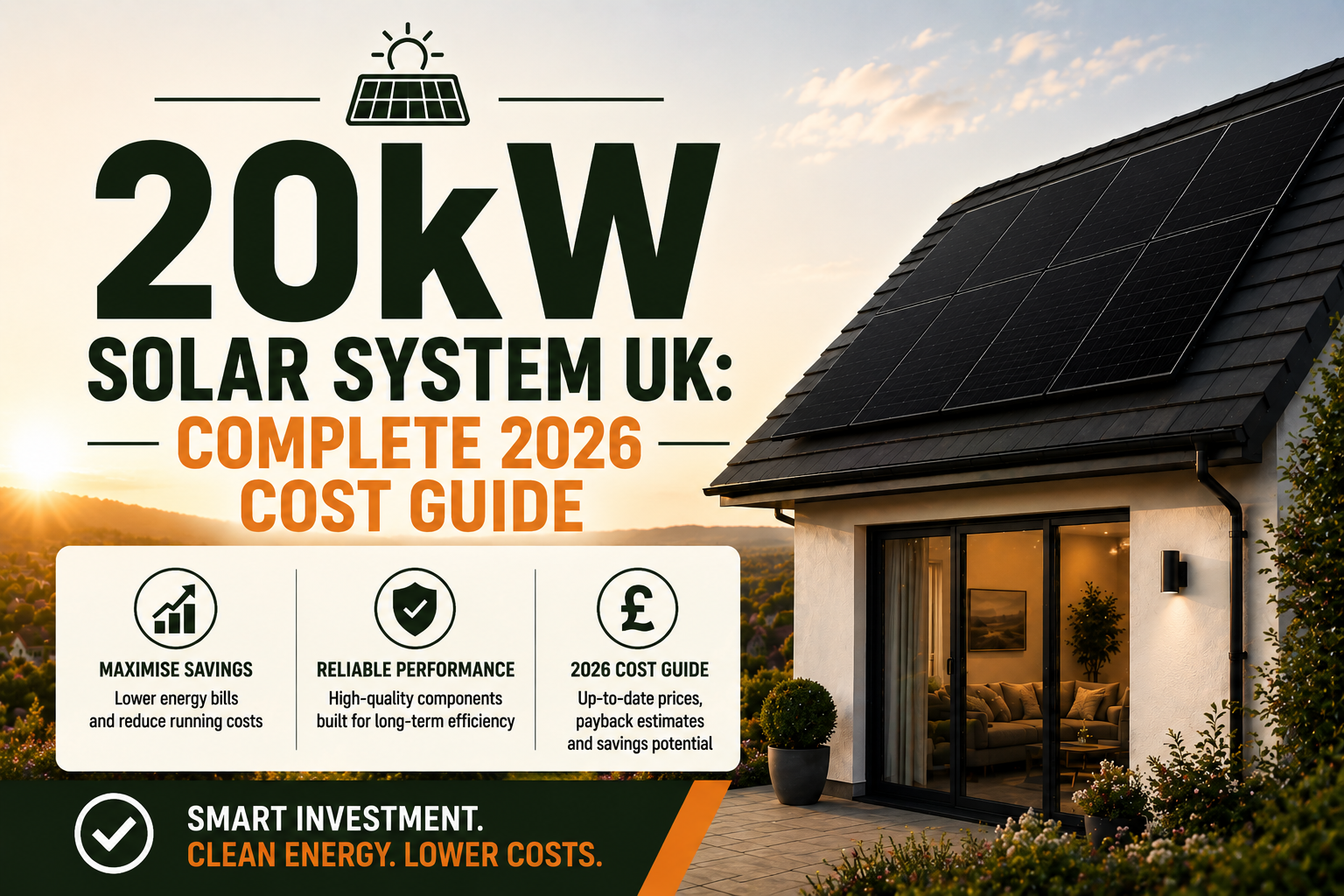 20kW Solar System UK: Complete 2026 Cost Guide