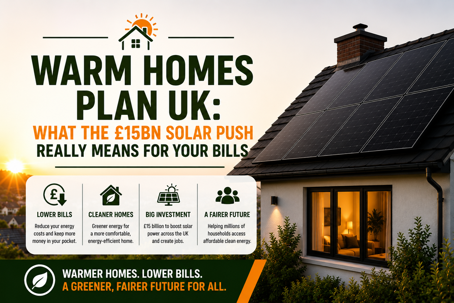 Warm Homes Plan UK: What the £15bn Solar Push Really Means for Your Bills