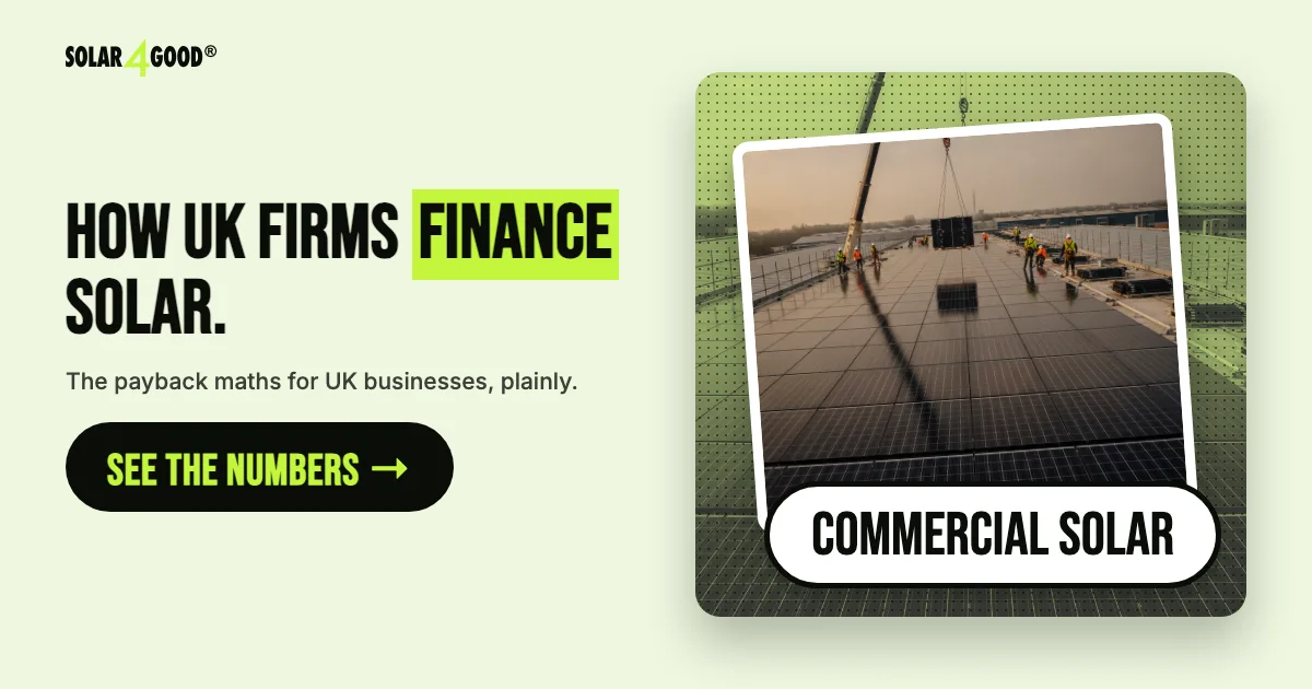 Solar Project Finance; Incentives in the UK 2026: From SMEs to Large-Scale Commercial