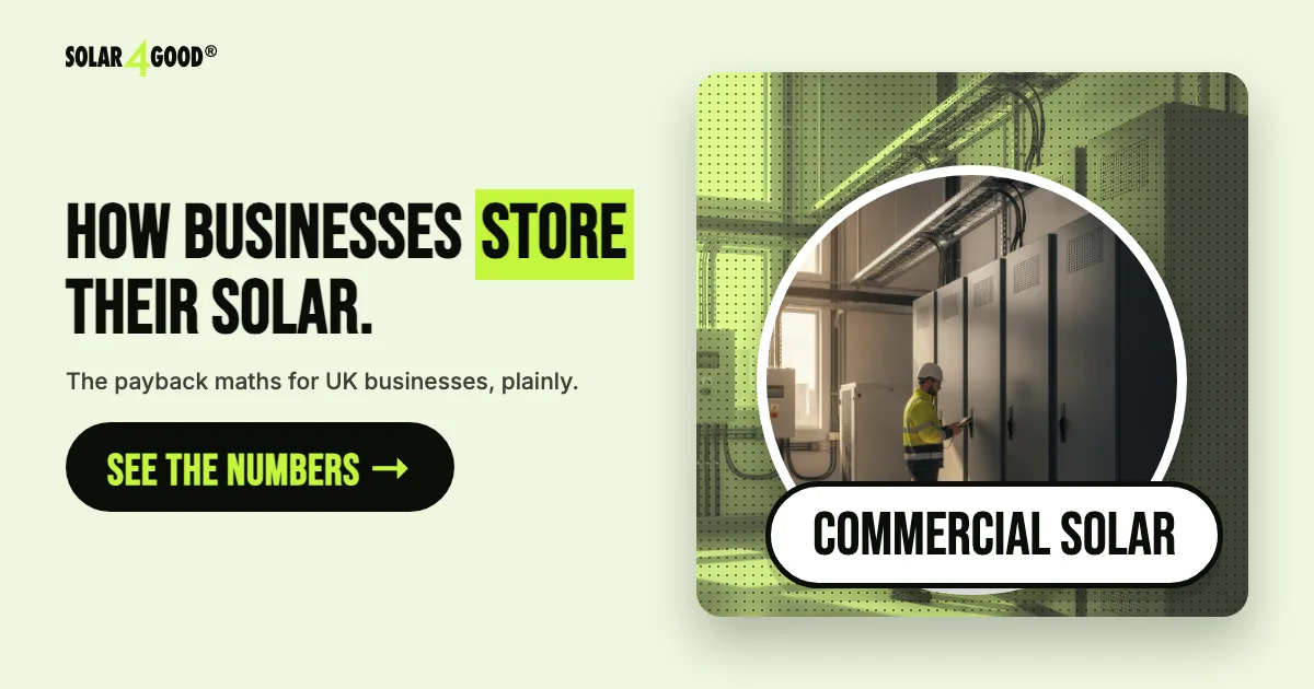 Commercial Battery Storage UK: How Businesses Store & Use Solar Energy