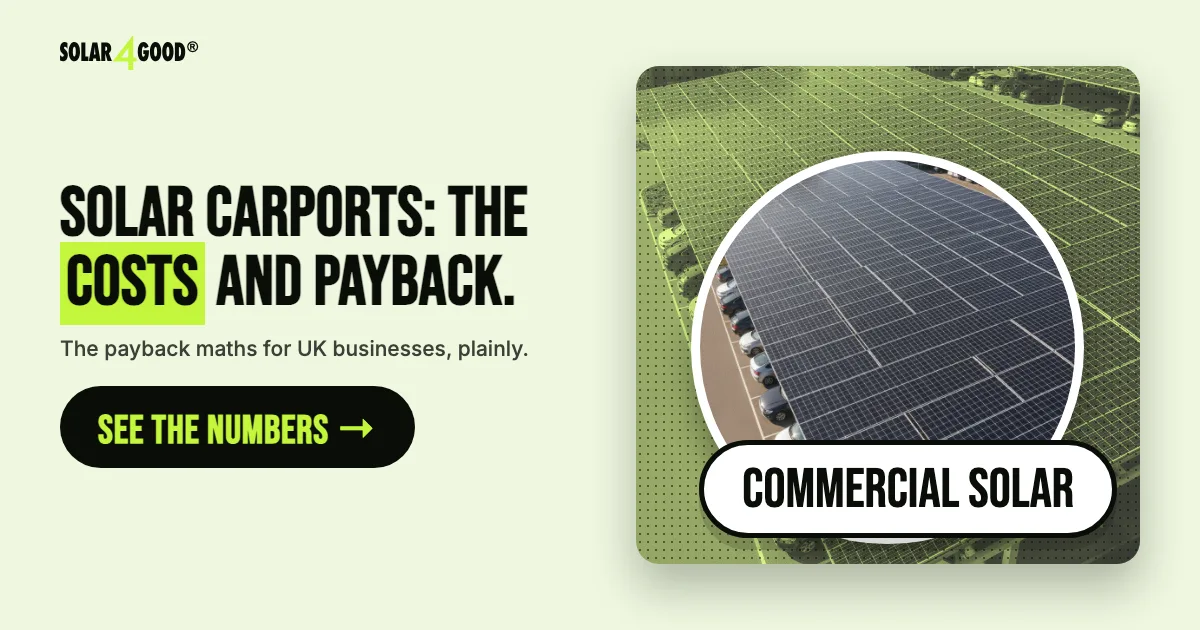 Commercial Solar Carport Costs & ROI: What Businesses Can Expect in the UK