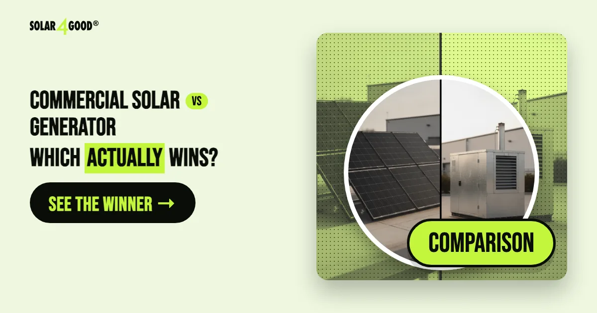 Commercial Solar vs Generator: Which Is Better for Business Backup Power?