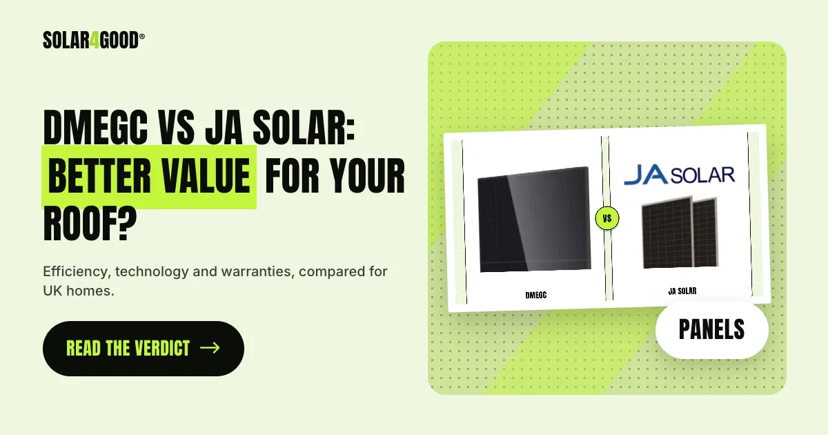 DMEGC vs JA Solar 2026: Which Solar Panel Offers Better Value? (UK)