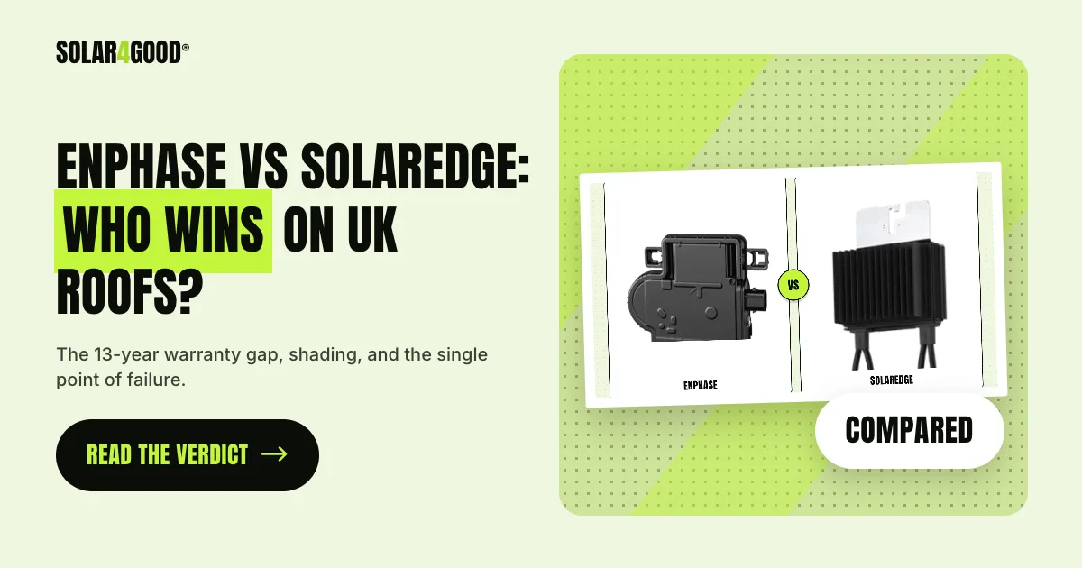 Enphase vs SolarEdge 2026: Why Microinverters Win on UK Roofs