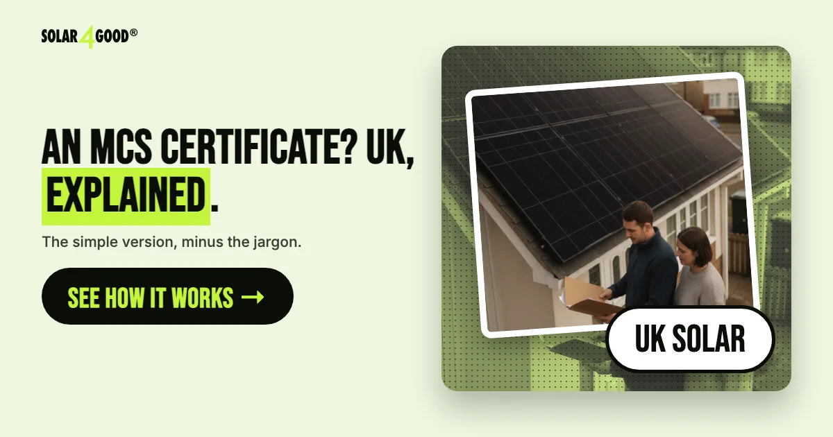 What Is an MCS Certificate? UK Guide 2026