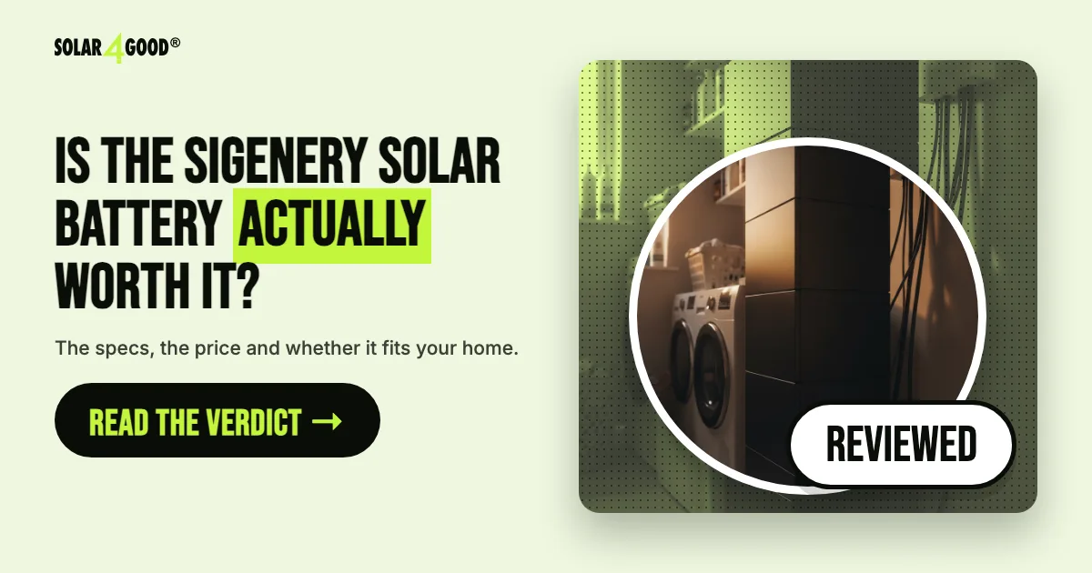 Sigenery Solar Battery Review
