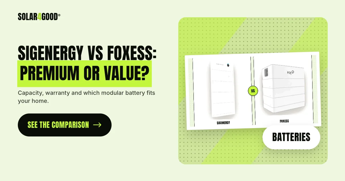 Sigenergy vs FoxESS 2026: Premium or Value, Which Battery Fits?