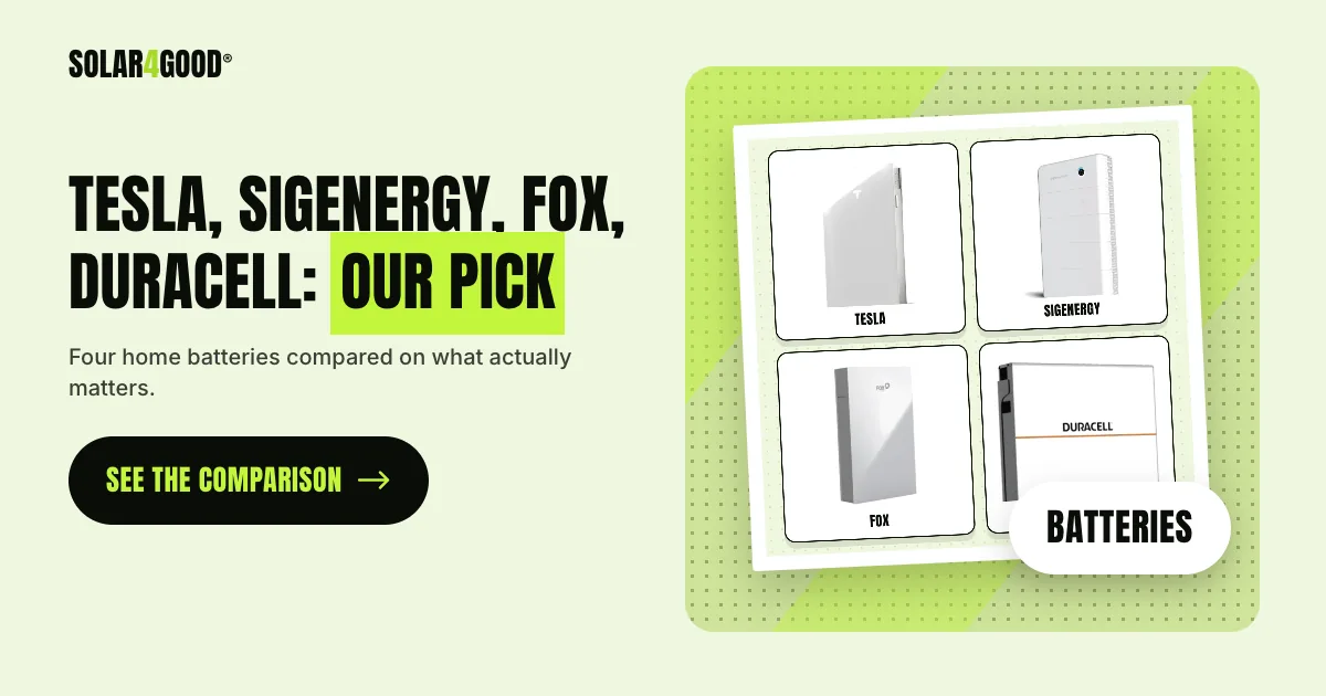 Tesla vs Sigenergy vs Fox vs Duracell Batteries UK