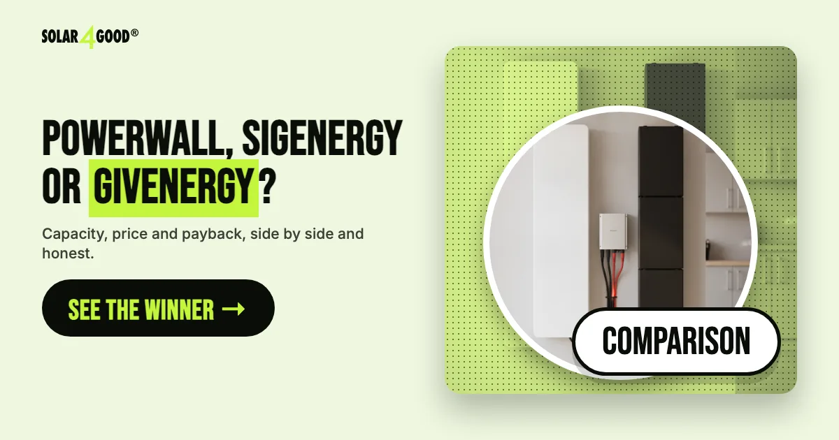 Solar Battery Storage UK 2026: Powerwall 3 vs SiGEnergy vs GivEnergy. Independent Comparison