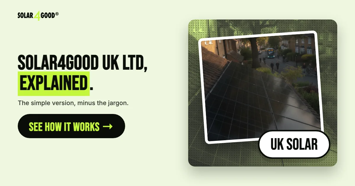 Solar4Good UK LTD: Empowering Communities with Solar Solutions